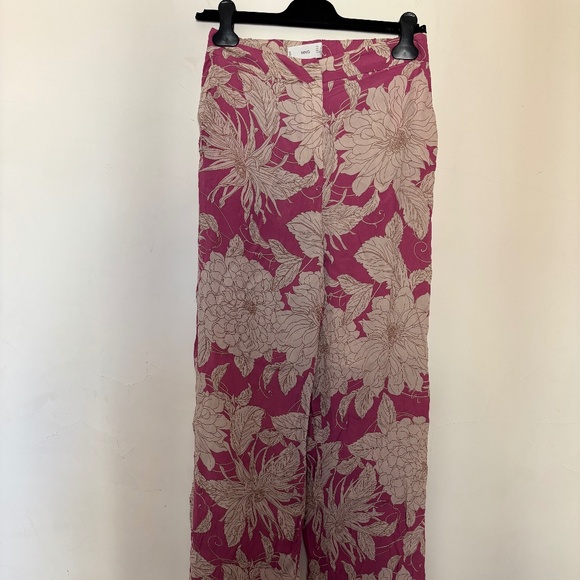 Chic pink floral pants MANGO - Picture 1 of 6